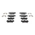 605645 by ATE BRAKE PRODUCTS - ATE Original Semi-Metallic Front Disc Brake Pad Set 605645 for Hyundai, Kia