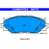 605770 by ATE BRAKE PRODUCTS - ATE Original Semi-Metallic Front Disc Brake Pad Set 605770 for Lexus