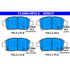 605810 by ATE BRAKE PRODUCTS - ATE Original Semi-Metallic Front Disc Brake Pad Set 605810 for Scion, Toyota
