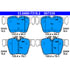 607316 by ATE BRAKE PRODUCTS - ATE Original Semi-Metallic Rear Disc Brake Pad Set 607316 for Mercedes-Benz