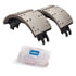 GR1308458G by HALDEX - Drum Brake Shoe Kit - Reman, Front, Relined, 2 Brake Shoes, with Hardware, FMSI 1308