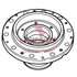 Meritor A 1 333P4228 Drive Axle Wheel Hub and Cup Drive Axle Wheel Hub and Cup, 15.50 in. Flange Outer Diameter, 10 Wheel