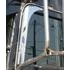 P1069 by ARANDA - Door Window Defelector - Stainless Steel, For Peterbilt 379 and 389
