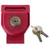 1011LK141 by TECTRAN - Gladhand Lock - MA141 Key Code, Red, Made of Glass Filled Nylon, with Two Keys