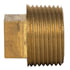Tectran 109-E-R Air Brake Air Line Fitting Air Brake Pipe Head Plug - Brass, 3/4 in. Pipe Thread Size, Square Head Plug