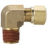Tectran 1369-6BR Male Elbow Fitting Air Brake Air Line Elbow - Brass, 3/8 in. Tube, 1/4 in. Thread