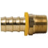 Tectran 725-4B-R Air Brake Air Line Fitting Air Tool Hose Barb - Brass, 1/4 - in. Tube, 1/4 in. Thread, Male