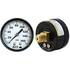 Tectran 80G20CB6R Multi-Purpose Pressure Gauge Brake Pressure Gauge - Center Mount, 2 in. diameter, 0-160 psi