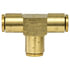 Tectran PL1364-6R Air Brake Air Line Tee Push-On Hose Fitting - 3/8 inches Tube, Union Tee
