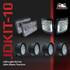 JDKIT-10 by STENS - 8-Piece LED Light Kit, 340W, 25,800 Lumens, 12/24V, 27.8A, Spot/Flood Combo