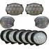 Stens JDKIT-8 Driving Light Kit 10-Piece LED Light Kit, 550W, 45,200 Lumens, 12/24V, 45.8A, Hi/Lo Hood and Cab