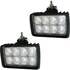 Stens TL5015 Headlight Set LED Headlight Set, Rectangular, 80 Watts, 7200 Lumens, 12/24V, Flood Pattern