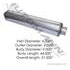 Automann 562.U64509 Exhaust Muffler Exhaust Muffler, 4" Inlet / 5" Outlet 9" Body Diameter (Standard)