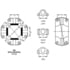 Dana Spicer 5-85111X Universal Joint Universal Joint; Greaseable; Spicer Italcardano 8.5C Series Wing Style HWD x HWD