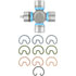 5-1310-1X by DANA SPICER - Universal Joint; Greaseable