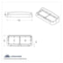 32351 by UNITED PACIFIC - 14 LED Chrome Rectangular Dual Headlight Bezel With Visor, Amber LED/Amber Lens