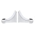 United Pacific 30438 Headlight Bracket Polished L Shape Headlight Bracket (Pair)