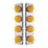 United Pacific 31974 Light Bar SS Front Air Cleaner Bracket w/ 8X 17 LED Watermelon Lights and SS Bezels, Amber