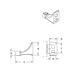United Pacific 30438 Headlight Bracket Polished L Shape Headlight Bracket (Pair)