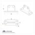 United Pacific 21300 Exhaust Bracket Stainless Straight Exhaust Bracket for Peterbilt 359/379