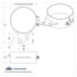 United Pacific 10285 Exhaust Clamp 8" Stainless Butt Joint Exhaust Clamp, Angled Bracket