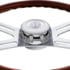 88178 by UNITED PACIFIC - 18" 4-Spoke Style Wood Steering Wheel with Hub and Horn Button Kit