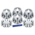 United Pacific 10308 Axle Hub Cover Kit Chrome Pointed Axle Cover Combo Kit With 33mm Spike Thread-On Nut Covers