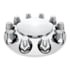 United Pacific 10257 Axle Hub Cover Dome Front Axle Cover With 33mm Standard Thread-On Nut Covers, Chrome
