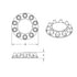 United Pacific 10257 Axle Hub Cover Dome Front Axle Cover With 33mm Standard Thread-On Nut Covers, Chrome