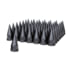 United Pacific 10548CB Wheel Lug Nut Cover Set 33mm x 4-3/4" Matte Black Spike Nut Covers With Flange- Thread-On (60-Pack)