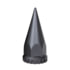 United Pacific 10548CB Wheel Lug Nut Cover Set 33mm x 4-3/4" Matte Black Spike Nut Covers With Flange- Thread-On (60-Pack)