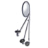 United Pacific 60036 Fender Mirror Tripod Mirror - 8.5", Round, Convex, Polished Stainless Steel Housing, for Heavy-Duty