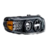 United Pacific 35797 Headlight Assembly Passenger Side Blackout LED Headlight with LED Turn and Position Light Bar