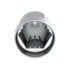 10049 by UNITED PACIFIC - 33mm x 2-3/4" Chrome Plastic Bullet Nut Covers With Flange, Push-On (Box of 20 )