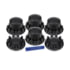 United Pacific 10354 Axle Hub Cover Kit Axle Cover Combo Kit - Dome, Matte Black Finish, ABS Plastic, for Heavy-Duty