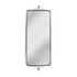 United Pacific 86501B Door Mirror Exterior Side View Mirror - 7" x 16", Rectangular, "West Coast" Style, 430 Stainless Steel