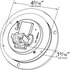 Grote 60631 Auxiliary Light LICENSE LAMP, 4", LED HOOK UP LAMP W/FLANGE, MALE PIN, 12 VOLT Lens Color CLR