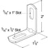 Grote 11133 Door Mirror Bracket Stainless Steel "L" Bracket, Single