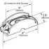 Grote 42110 Turn Signal Light Bracket Surface Mount Bracket For MicroNova Or MicroNova Dot, Oval Mini Marker, Gray
