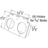 Grote 43655 Turn Signal Light Bracket Mounting Modules For 4" Round Lights, Yellow Zinc