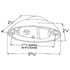 Grote 52063 Turn Signal Light Small Aerodynamic Combination Marker Side Turn Light - White Base