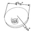 52093 by GROTE - SuperNova(R) 4" 10-Diode Pattern LED Stop Tail Turn Lights, Grommet Mount, Male Pin, Auxiliary Turn, 24V