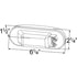 Grote 52893 Tail Light Torsion Mount(R) III Oval Stop Tail Turn Lights, Front Park, Female Pin, Amber Turn