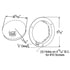 53292 by GROTE - SuperNova(R) 4" 10-Diode Pattern LED Stop Tail Turn Lights, STT, Black Theft-Resistant Flange, Male Pin