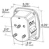 Grote 53702 Tail Light Brake / Tail / Turn Signal Light - Three-Stud Metri-Pack with License Window, Right