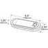 Grote 54142 Tail Light SuperNova® 9-Diode Oval LED Stop / Tail / Turn Light - Hard Shell Connector, Red