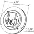 Grote 62691 Back Up Light Assembly Grote SelectTM 4" Single and Dual-System LED Backup Light, Female Pin