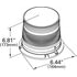 77833 by GROTE - High Profile Class II LED Strobe Light - Amber, 12 VDC, 0.6A, Tall Dome, 18 Ga.