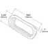 92420 by GROTE - Side Marker Light Grommet - 2 1/2" x 6 3/4" Oval Hole, For 6 Inch Oval Light