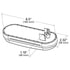 Grote G6013 Turn Signal Light Hi Count® Oval LED Stop Tail Turn Light, Front or Rear Turn, Amber w/ Clear Lens